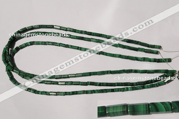 CMN240 15.5 inches 4*8mm faceted tube natural malachite beads