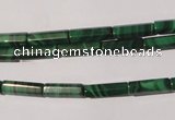 CMN241 15.5 inches 4*13mm faceted tube natural malachite beads