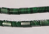 CMN242 15.5 inches 6*10mm faceted tube natural malachite beads