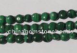 CMN250 15.5 inches 6mm flat round natural malachite beads wholesale