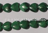 CMN257 15.5 inches 10*10mm heart natural malachite beads wholesale