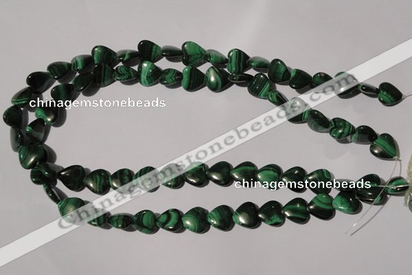 CMN258 15.5 inches 12*12mm heart natural malachite beads wholesale