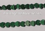 CMN260 15.5 inches 6*6mm heart natural malachite beads wholesale