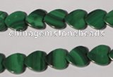 CMN262 15.5 inches 10*10mm heart natural malachite beads wholesale