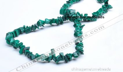 CMN27 34 inches freeform shape natural malachite chips beads