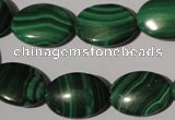 CMN274 15.5 inches 13*18mm oval natural malachite beads wholesale