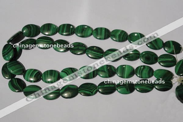 CMN275 15.5 inches 15*20mm oval natural malachite beads wholesale