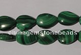 CMN282 15.5 inches 10*14mm flat teardrop natural malachite beads