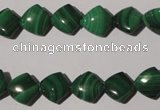 CMN289 15.5 inches 10*10mm trapezoid natural malachite beads