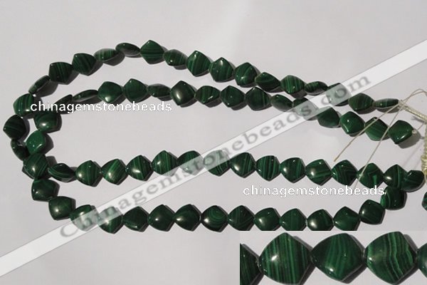 CMN290 15.5 inches 12*12mm trapezoid natural malachite beads