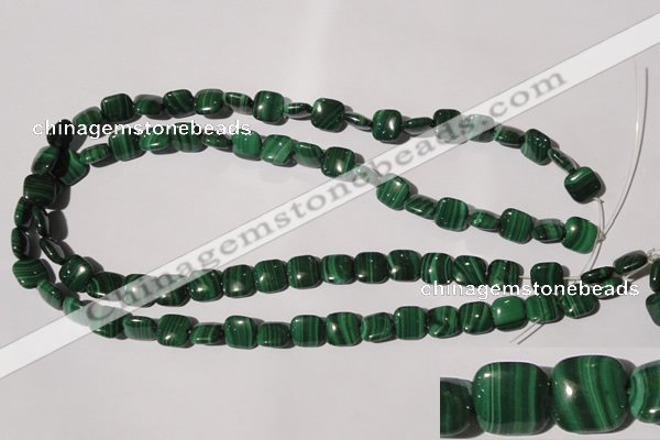 CMN293 15.5 inches 10*10mm square natural malachite beads wholesale