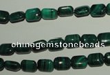 CMN300 15.5 inches 6*8mm rectangle natural malachite beads wholesale