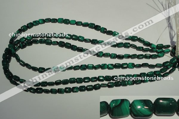 CMN300 15.5 inches 6*8mm rectangle natural malachite beads wholesale
