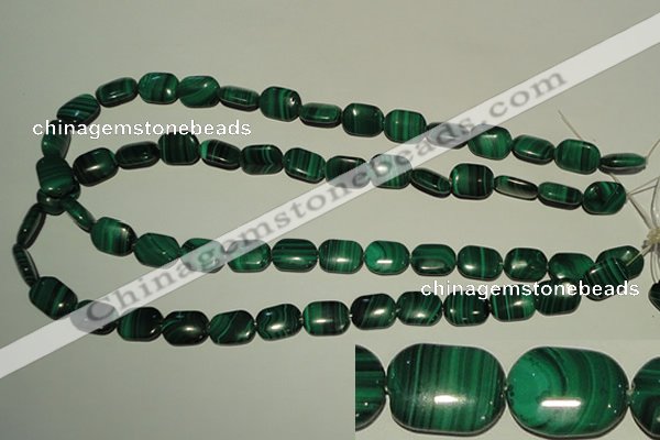 CMN304 15.5 inches 10*14mm rectangle natural malachite beads wholesale