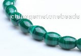 CMN31 6*9mm rice A grade natural malachite beads wholesale