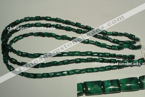 CMN310 15.5 inches 6*8mm rectangle natural malachite beads wholesale