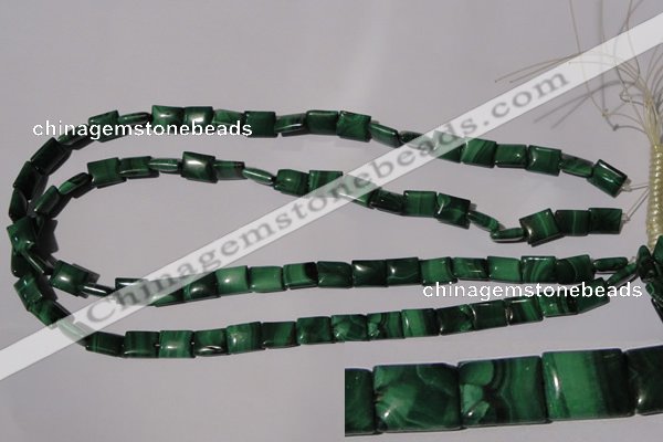 CMN312 15.5 inches 8*10mm rectangle natural malachite beads wholesale