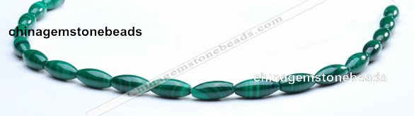 CMN32 8*12mm rice A grade natural malachite beads wholesale