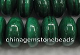 CMN402 15.5 inches 6*10mm rondelle natural malachite beads wholesale