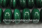 CMN402 15.5 inches 6*10mm rondelle natural malachite beads wholesale