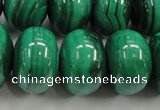 CMN403 15.5 inches 8*12mm rondelle natural malachite beads wholesale