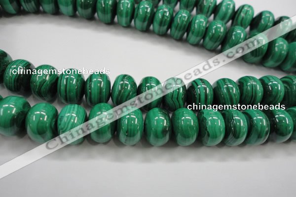 CMN403 15.5 inches 8*12mm rondelle natural malachite beads wholesale