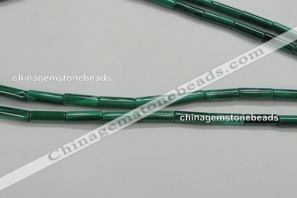 CMN411 15.5 inches 4*13mm tube natural malachite beads wholesale