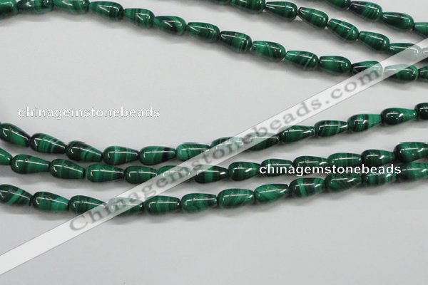 CMN415 15.5 inches 5*9mm teardrop natural malachite beads wholesale