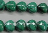 CMN424 15.5 inches 8*8mm heart natural malachite beads wholesale