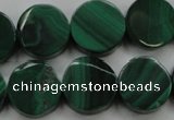 CMN430 15.5 inches 10mm coin natural malachite beads wholesale