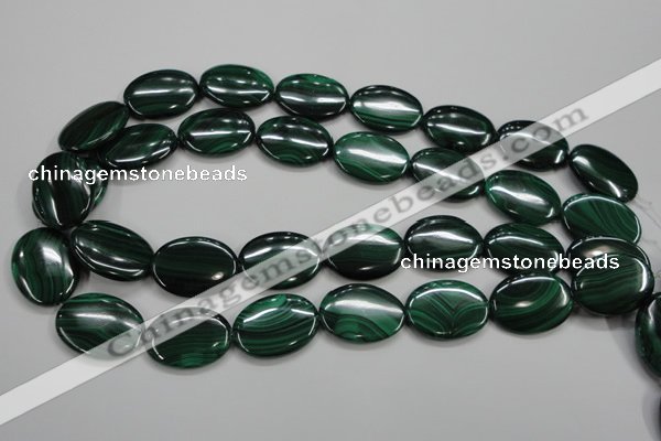 CMN437 15.5 inches 18*25mm oval natural malachite beads wholesale