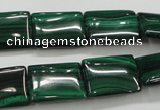 CMN445 15.5 inches 13*18mm rectangle natural malachite beads