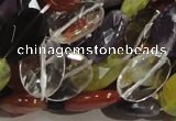 CMQ04 15.5 inches 14*18mm faceted oval multicolor quartz beads