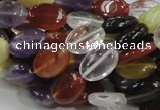 CMQ05 15.5 inches 10*14mm oval multicolor quartz beads wholesale