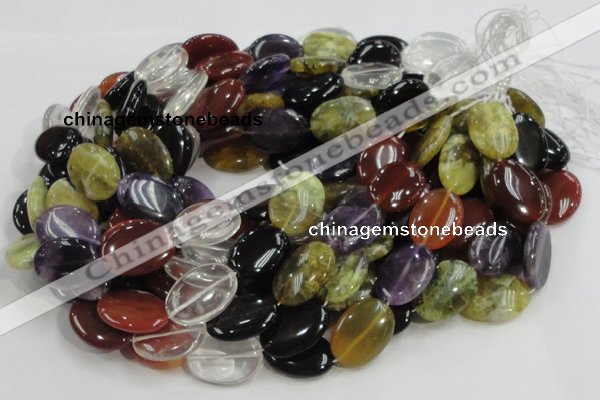 CMQ06 15.5 inches 18*25mm oval multicolor quartz beads wholesale