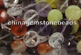 CMQ18 15.5 inches 10mm faceted coin multicolor quartz beads