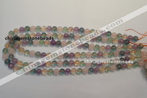 CMQ212 15.5 inches 8mm round multicolor quartz gemstone beads