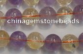 CMQ218 15.5 inches 12mm round multicolor quartz gemstone beads