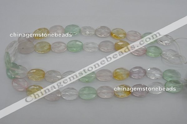 CMQ253 15.5 inches 13*18mm faceted oval multicolor quartz beads