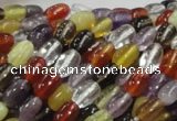 CMQ27 15.5 inches 5*8mm rice multicolor quartz beads wholesale