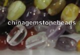 CMQ29 15.5 inches 10*14mm rice multicolor quartz beads wholesale