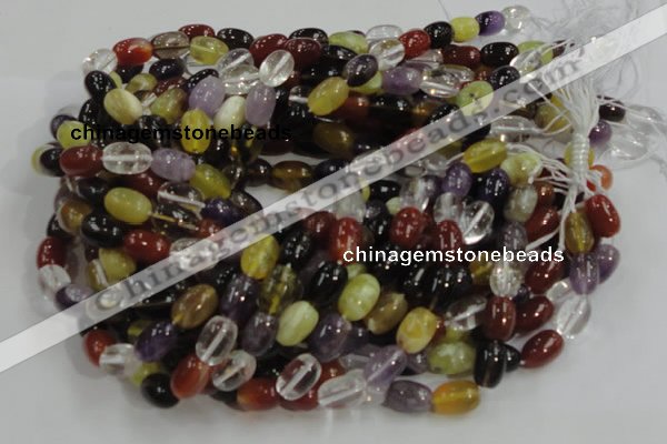 CMQ29 15.5 inches 10*14mm rice multicolor quartz beads wholesale