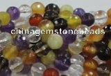 CMQ31 15.5 inches 6mm faceted round multicolor quartz beads