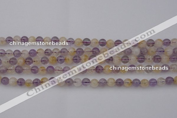 CMQ311 15.5 inches 6mm round citrine & amethyst beads wholesale