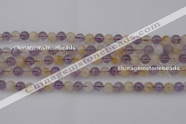 CMQ312 15.5 inches 8mm round citrine & amethyst beads wholesale