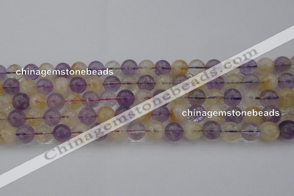 CMQ313 15.5 inches 10mm round citrine & amethyst beads wholesale