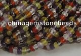 CMQ34 15.5 inches 2.5*4mm faceted rondelle multicolor quartz beads