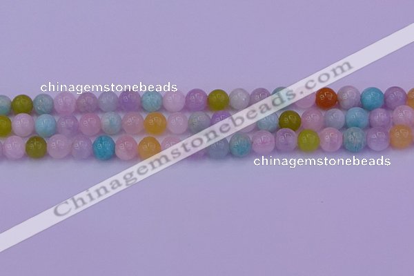 CMQ342 15.5 inches 8mm round mixed quartz gemstone beads