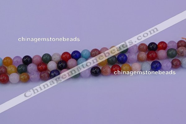 CMQ347 15.5 inches 8mm round mixed quartz gemstone beads