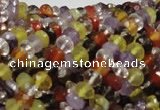 CMQ35 15.5 inches 4*6mm faceted rondelle multicolor quartz beads